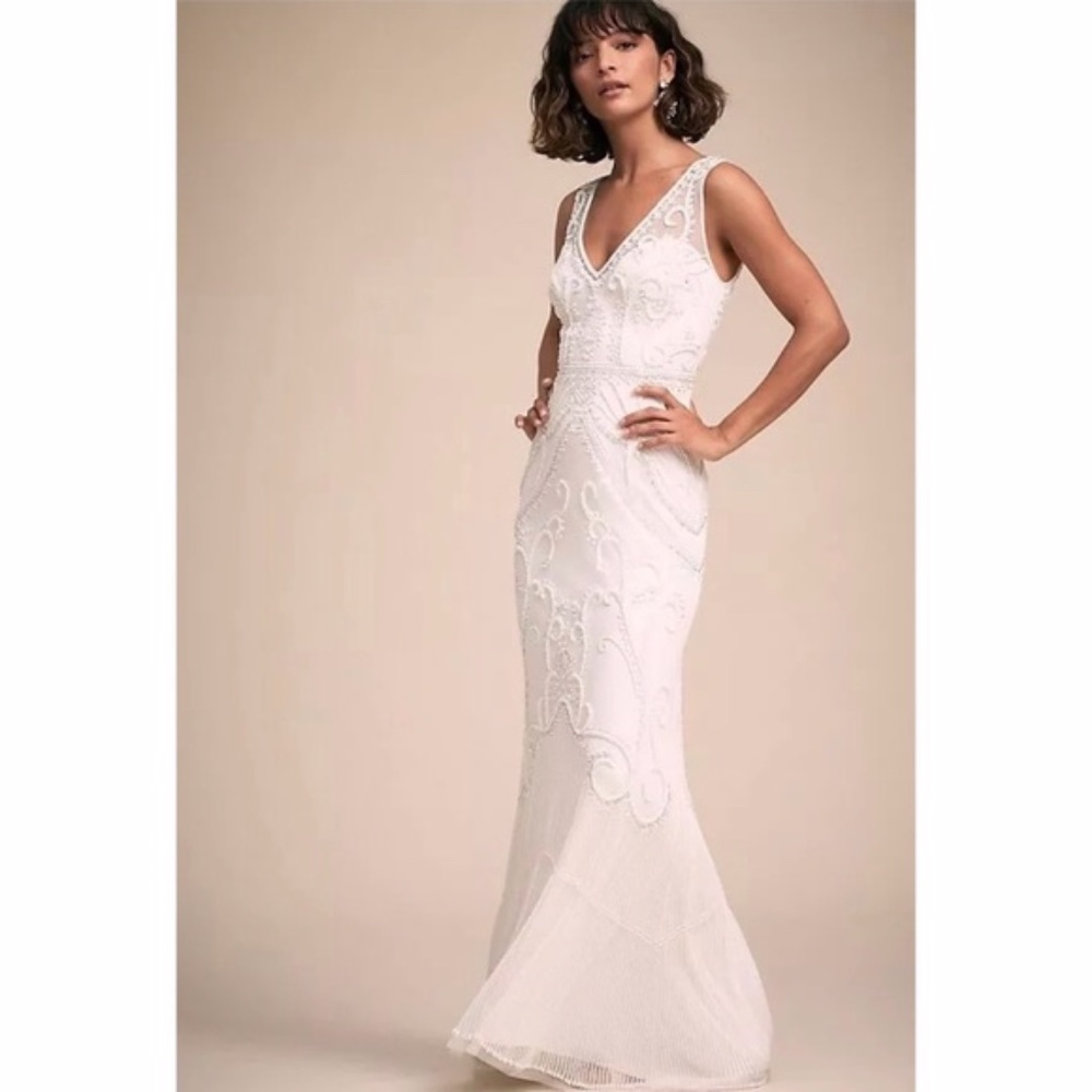 BHLDN Beaded Sorrento Wedding Dress - Picture 8 of 15